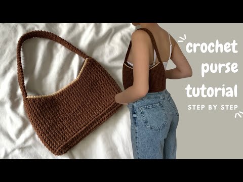 Видео: Мастер-класс по вязанию крючком сумки через плечо / эстетичная вязаная крючком сумка / подробный ...