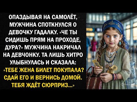 Видео: Опаздывая на самолёт, мужчина споткнулся о девочку гадалку. «Че ты сидишь прям на проходе, дура?»