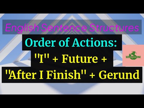 Видео: Порядок действий: «Я» + Будущее время + «После того, как я закончу» + Герундий (Модуль 11MM, Уров...