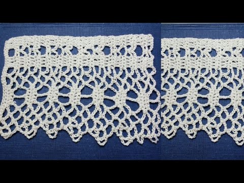 Видео: Вот это кайма  Очень красивая кайма крючком