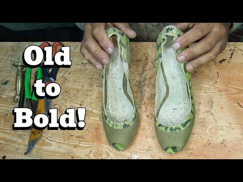 Видео: От изношенных до потрясающих: Преображение туфель в небесно-голубые