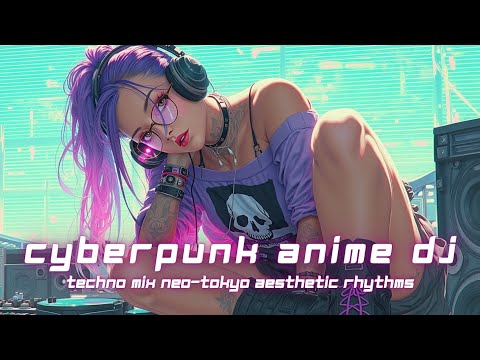 Видео: Киберпанк Аниме DJ Девушка, Future Bass Техно Микс, Нео-Токийские Эстетические Ритмы
