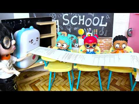 Видео: МАЛЕНЬКАЯ КОНТРОЛЬНАЯ😁😁😁 Куклы ЛОЛ веселая ШКОЛА мультик ДАРИНЕЛКА