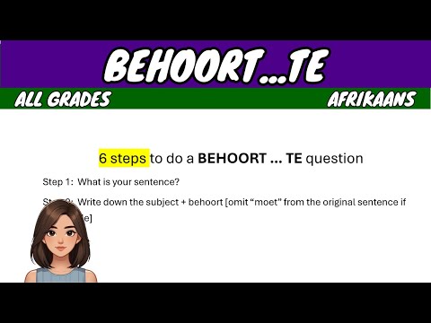 Видео: Инфинитив: should...be (ПОЛНОЕ РУКОВОДСТВО) | Африкаанс FAL