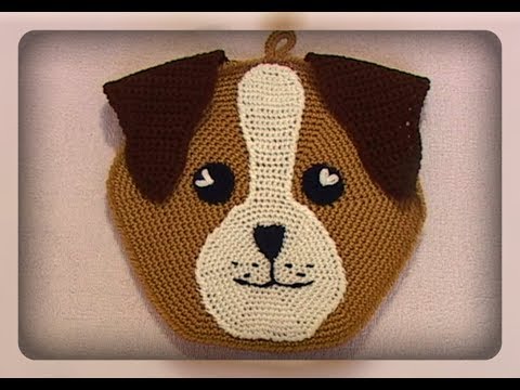 Видео: Прихватка собака, вязание крючком