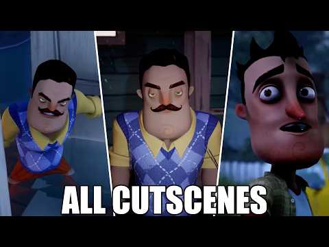Видео: Все сцены Hello Neighbor — пересказ проклятия