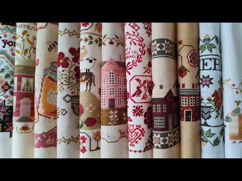 Видео: Рулон готовых работ. Примитивы. Вышивка разных лет. 