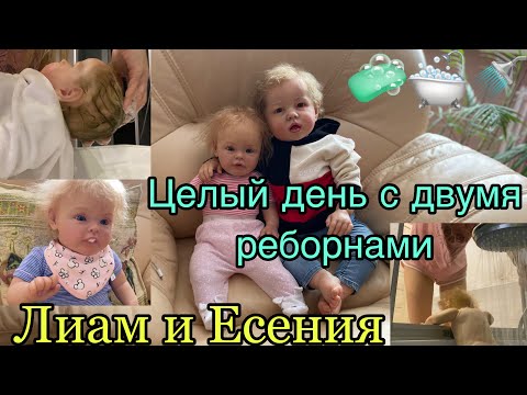 Видео: Весь день с реборнами Лиамом и Есенией | День мамы с 2 детьми | Day with two reborn baby