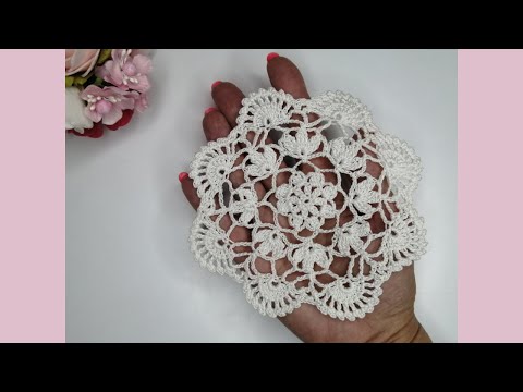 Видео: Очень красивая, нежная, ажурная салфеточка или мотив
