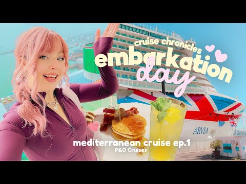 Видео: КРУИЗ ПО СРЕДИЗЕМНОМУ МОРЕ 🛳️ День посадки с P&O Cruises! (и ОЧЕНЬ бурный день в море! 🤢)