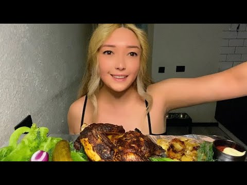 Видео: МУКБАНГ ❤️ запечённая курица ❓