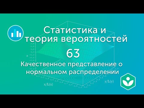 Видео: Качественное представление о нормальном распределении (видео 63) | Статистика и теория вероятностей