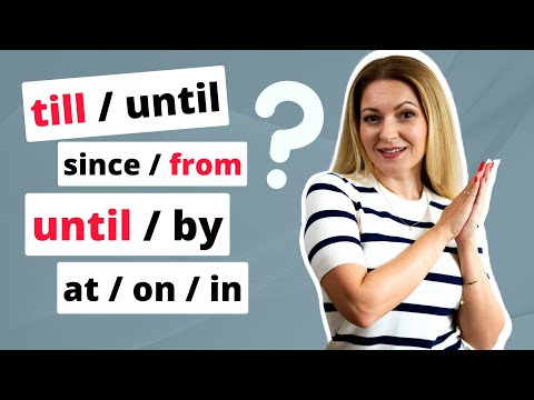 Видео: Прийменники часу в англійській: AT, IN, ON, SINCE, FOR, FROM | Граматика англійської