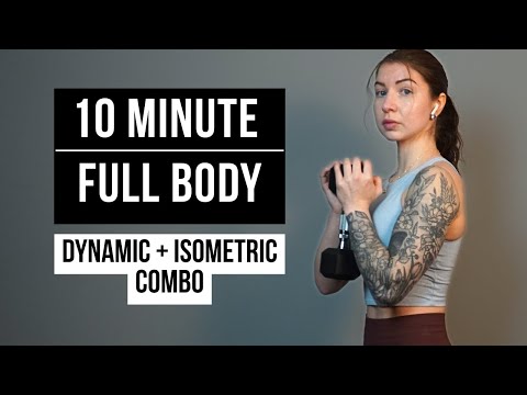 Видео: 10-минутная тренировка с гантелями на всё тело | Динамические и изометрические интервалы (без пов...