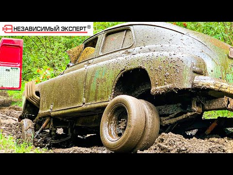 Видео: Победа V8 рвёт грунтовую дорогу!
