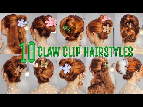 Видео: 10 лучших причесок с заколками-лапками: быстрые и простые 🦚 Прически средней и длинной длины