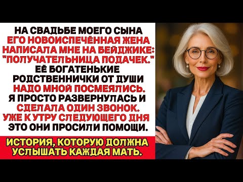 Видео: Я пришла на свадьбу сына одна, а на бейджике было написано «Объект жалости». Я развернулась и ушла.