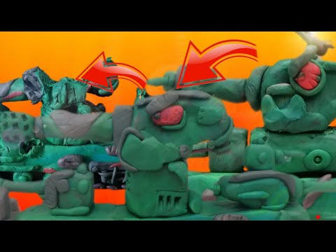 Видео: Все серии Кв-6 +(бонусная концовка). Мультики про танки из пластилина.