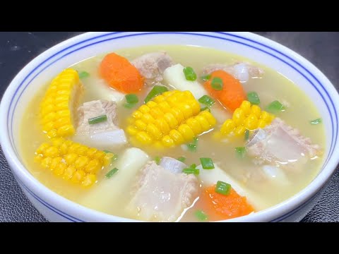 Видео: Вот как приготовить вкусный суп из кукурузы и свиных ребрышек. Не забудьте сохранить, это так вкусно