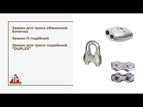 Видео: Зажими для тросів