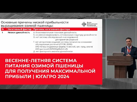 Видео: Весенне-летняя система питания озимой пшеницы для получения максимальной прибыли | Сергий Ризанов