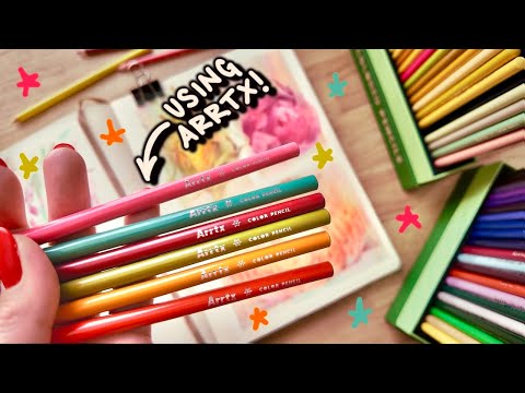 Видео: ЗАРИСОВКА ОСЕННЕГО УРОЖАЯ - при участии цветных карандашей Arrtx