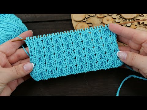 Видео: Интересный узор на основе резинки 2 на 2 🌐