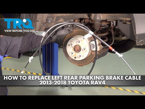 Видео: Как заменить левый задний трос стояночного тормоза на Toyota RAV4 2013-2018