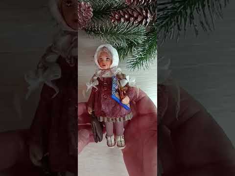 Видео: Ватные игрушки в смешанной технике 14см.  В наличии. 🎄❄️