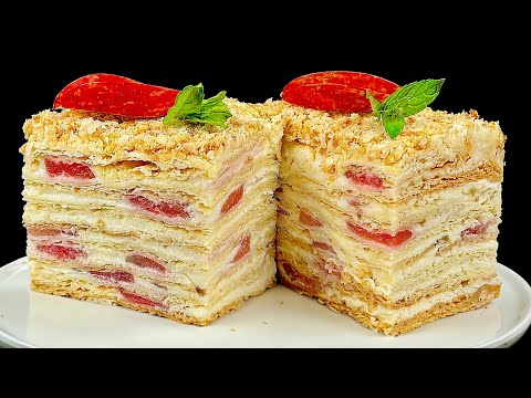 Видео: 🍰НАПОЛЕОН З ЯБЛУКАМИ🍰ідеальні коржі🍰фантастичний крем🍰рожеві яблука