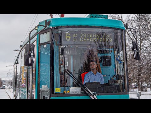 Видео: Работа водителем трамвая / Маршрут трамвая 6 в Минске.