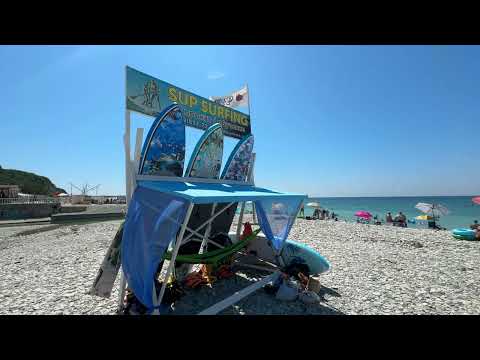Видео: Пляж Шепси 15 августа 2024 г. в 4К на Черном Море