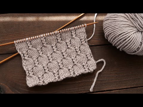 Видео: Фактурный узор спицами 👻 Textured knitting pattern