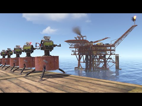 Видео: Rust - Корабль для Зачистки Нефтянки и Карго!