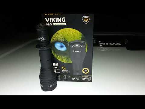 Видео: Тактический фонарь Armytek Viking Pro warm light замена фароискстелю??