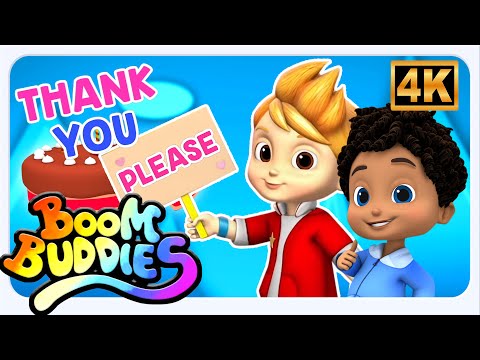 Видео: Boom Buddies - Будь Ласка І Дякую Пісня Та Навчальне Відео Для Дітей