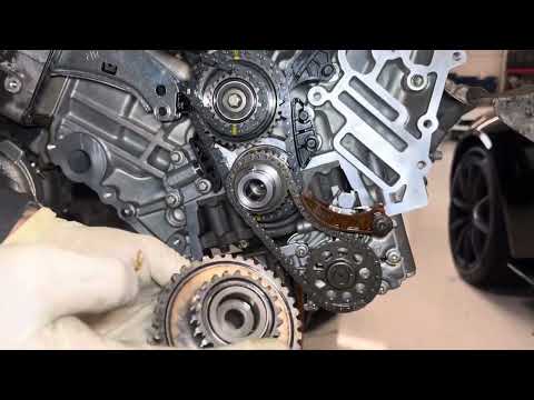Видео: Mercedes Benz M276 Механизм газораспределения двигателя - V8