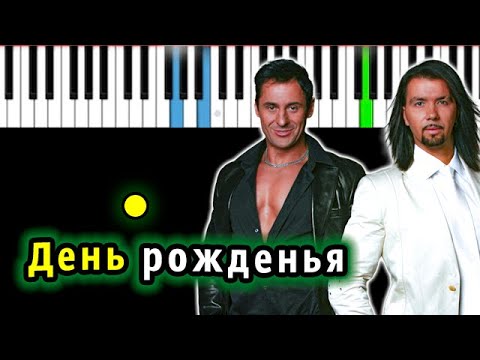 Видео: Чай Вдвоем — День рождения | Piano_Tutorial | Разбор | КАРАОКЕ | НОТЫ + MIDI