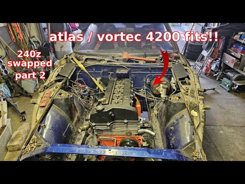 Видео: поменял 240z на atlas/vortec 4200 часть 2