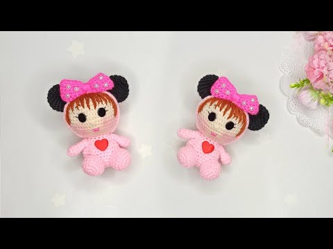 Видео: 💗🌸Вы будете в восторге🌸 Как связать куклу - Пупса в костюме МИНИ МАУС крючком