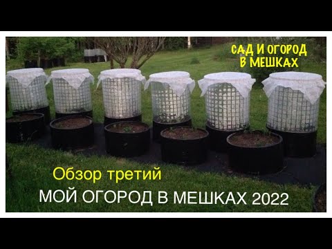 Видео: МОЙ ОГОРОД В МЕШКАХ 2022. Обзор третий. Каркасные КАШПО М5530.