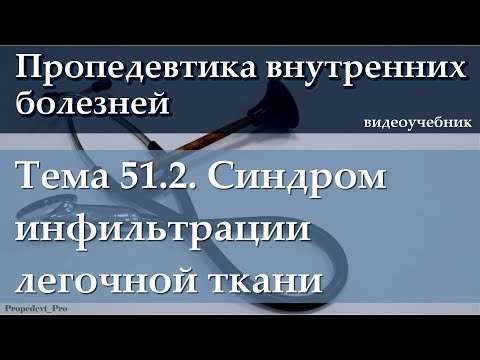 Видео: Тема 51.2. Синдром инфильтрации легочной ткани.