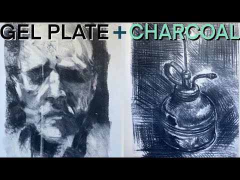 Видео: Забавный перенос рисунка углем на гелевую пластину