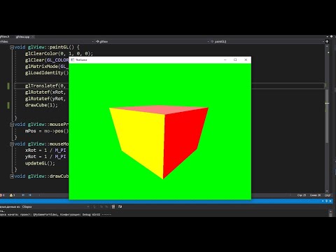 Видео: Qt+OpenGL.  Основы, Вращение куба. Игра в 3D: Часть 1