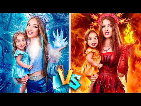 Видео: Девушка Огонь vs Девушка Лед! Кто Победит в Челлендже Мам?