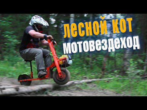 Видео: OFFROAD на моторе от ТРИММЕРА? Это реально? Тест драйв экспериментальной разработки "Лесной Кот"!