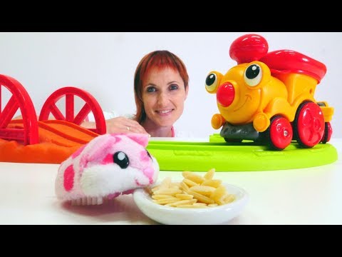 Видео: Трасса для паровозика Банни - Игры с машинками для малышей