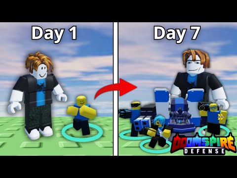 Видео: Я провел неделю в Roblox Doomspire Defense