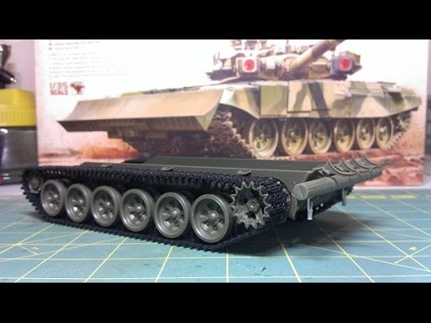 Видео: Т-90 с ТБС-86 (Meng Model) Часть 1