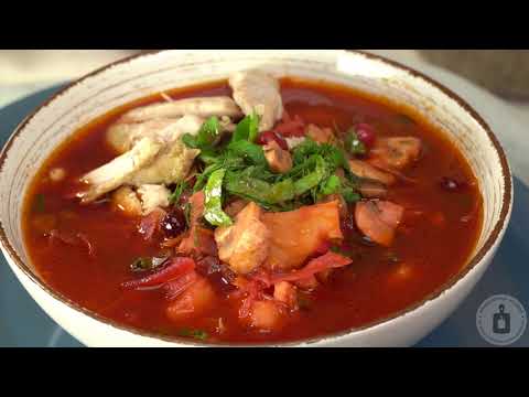 Видео: С кислинкой, витаминкой и ароматом дымка. БОРЩ С ИНДЕЙКОЙ, КЛЮКВОЙ, ШАМПИНЬОНАМИ И СОУСОМ БАРБЕКЮ